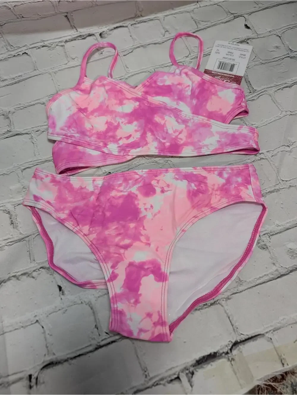 Girls KANU Surf 2 piece wrap around swimsuit NWT‎ Size 12